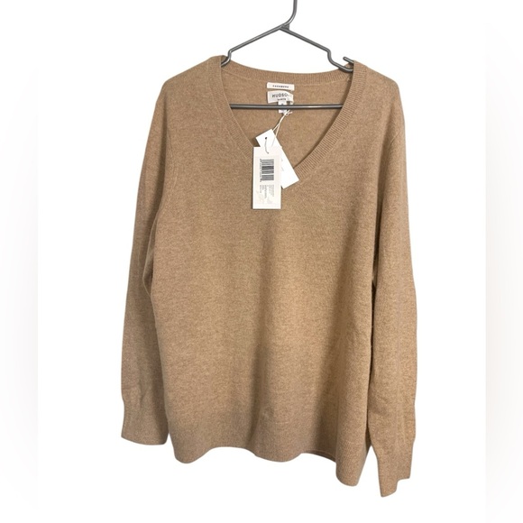 Hudson North NWT  100% cashmere sweater, Caramel color - Picture 1 of 13